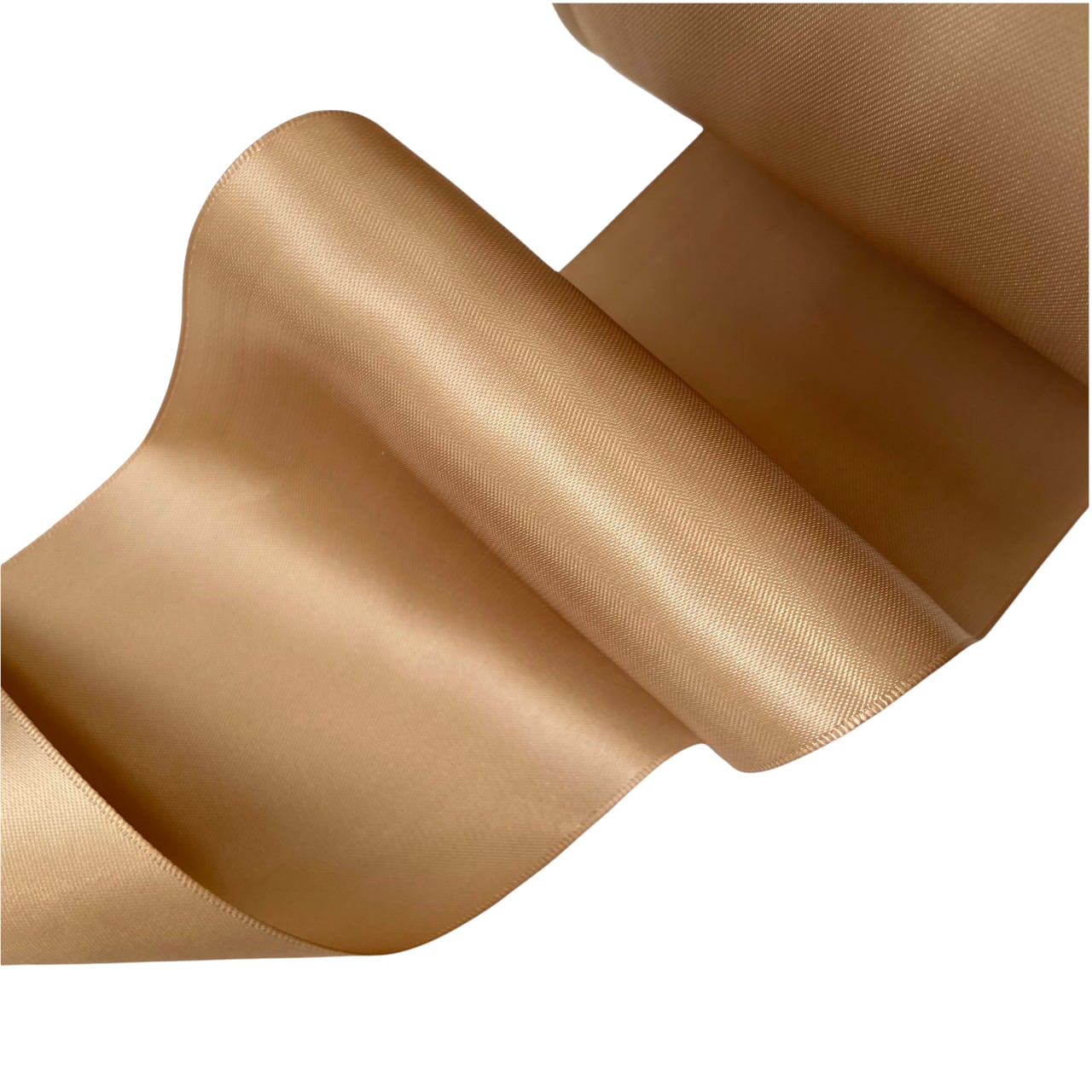 (837)茶系 Latte 100mm 両面サテンリボン