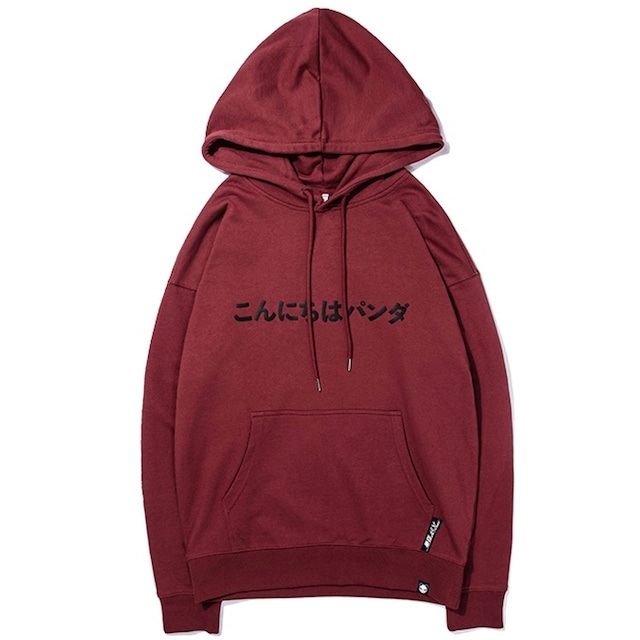 SALE 送料無料【HIPANDA ハイパンダ】レディース フーディー スウェット WOMEN'S LAST SAMURAI BIG SIZE HOODIE SWEAT SHIRT / WINE RED・BLACK