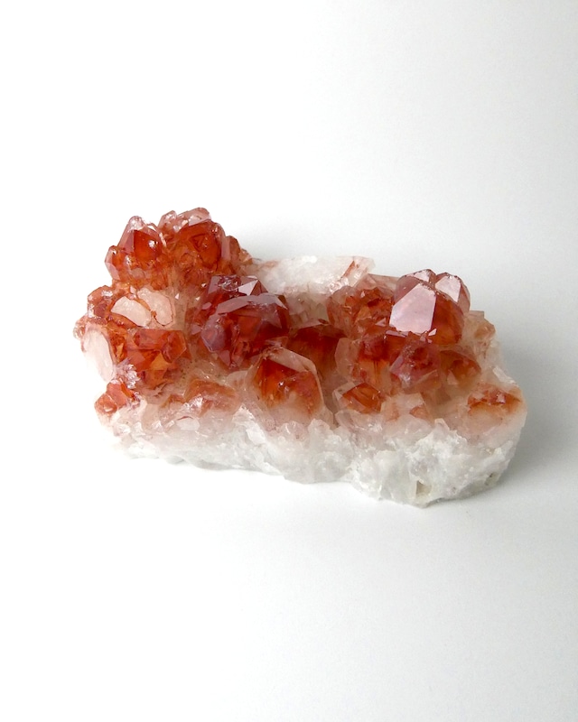 Red Quartz With Calcite 赤水晶とカルサイト原石 ⭓ 午後のスイーツタイム ⭔ MINERAL・原石&鉱物