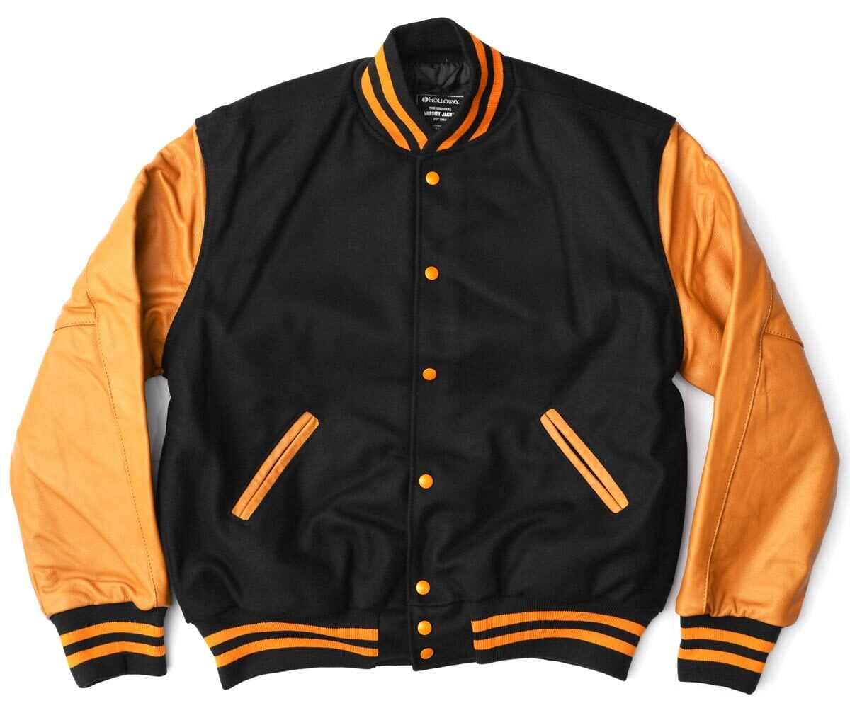 HOLLOWAY レザー/メルトン スタジャン 34色展開 ［VARSITY 