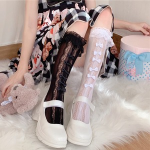 ✞りぼんゴシックロリータレースソックス 大人女子☆ スウィート タイツ ストッキング ✞ゴスロリ SM ミリ 甘ロリ クラロリ 和ロリ エレガント 黒ロリ 姫ロリ 華ロリ BB-BB54552763710