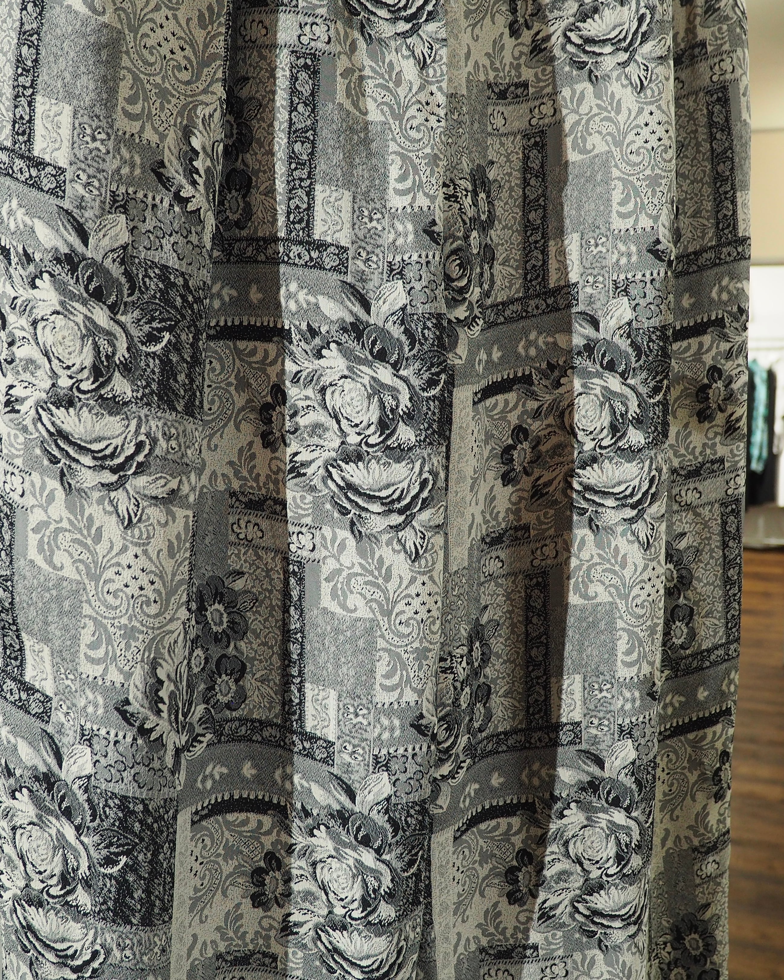Beautiful Flower × Baroque All Over Pattern Vintage Wide Easy Pants