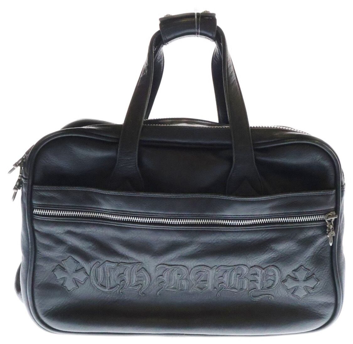 CHROME HEARTS クロムハーツ BAG-DIAPER ダイパーバッグ 2wayバッグ ボストンバッグ ハンドバッグ ブラック レザー