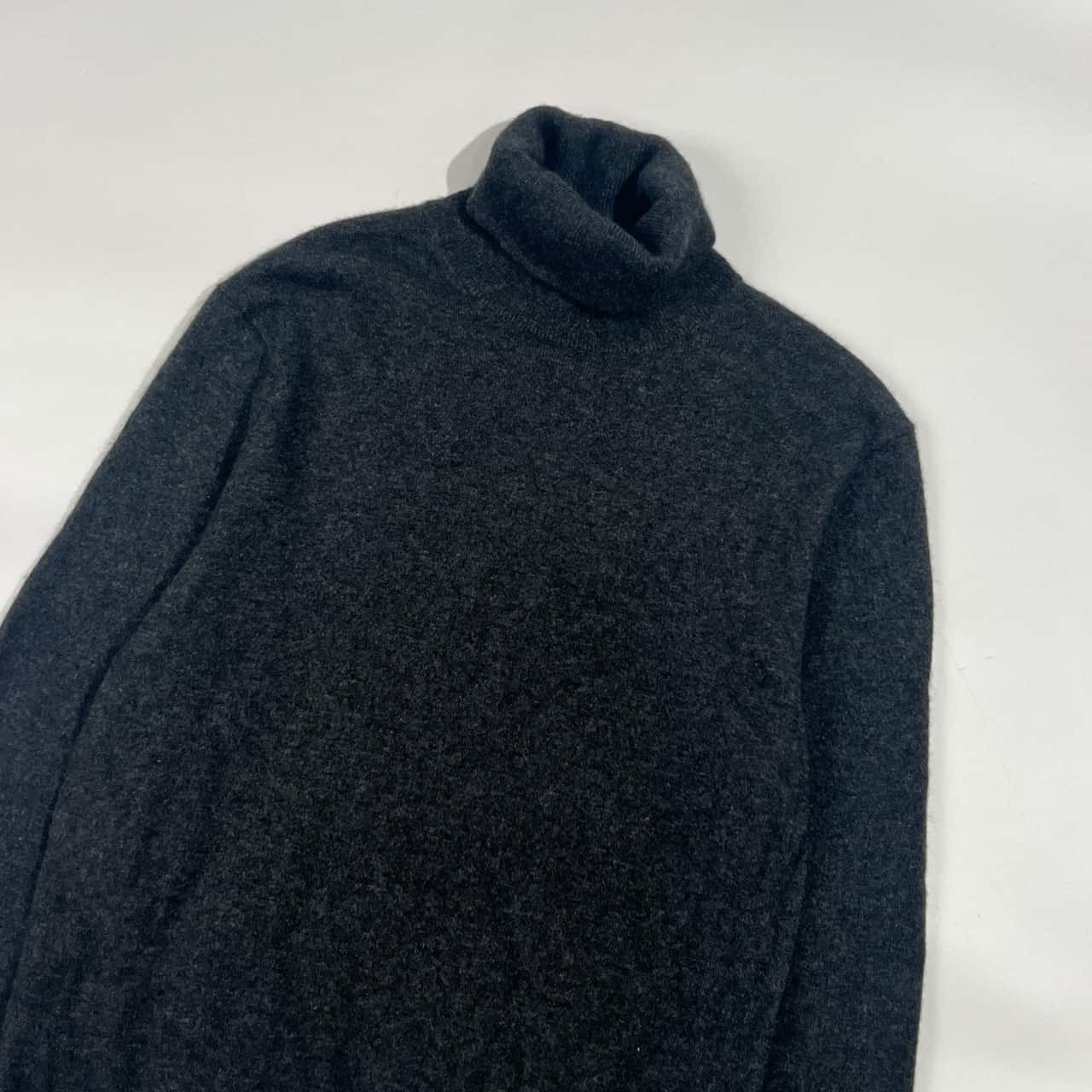 カシミヤ100% UNIQLO ユニクロ タートルネック ニット セーター L/ダークグレー レディース