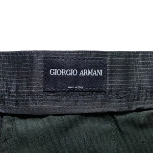 vintage GIORGIO ARMANI black linen pinstripes slacks