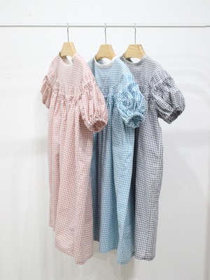 apricot life  tack tack tack  Gingham  Kids dress  " M "