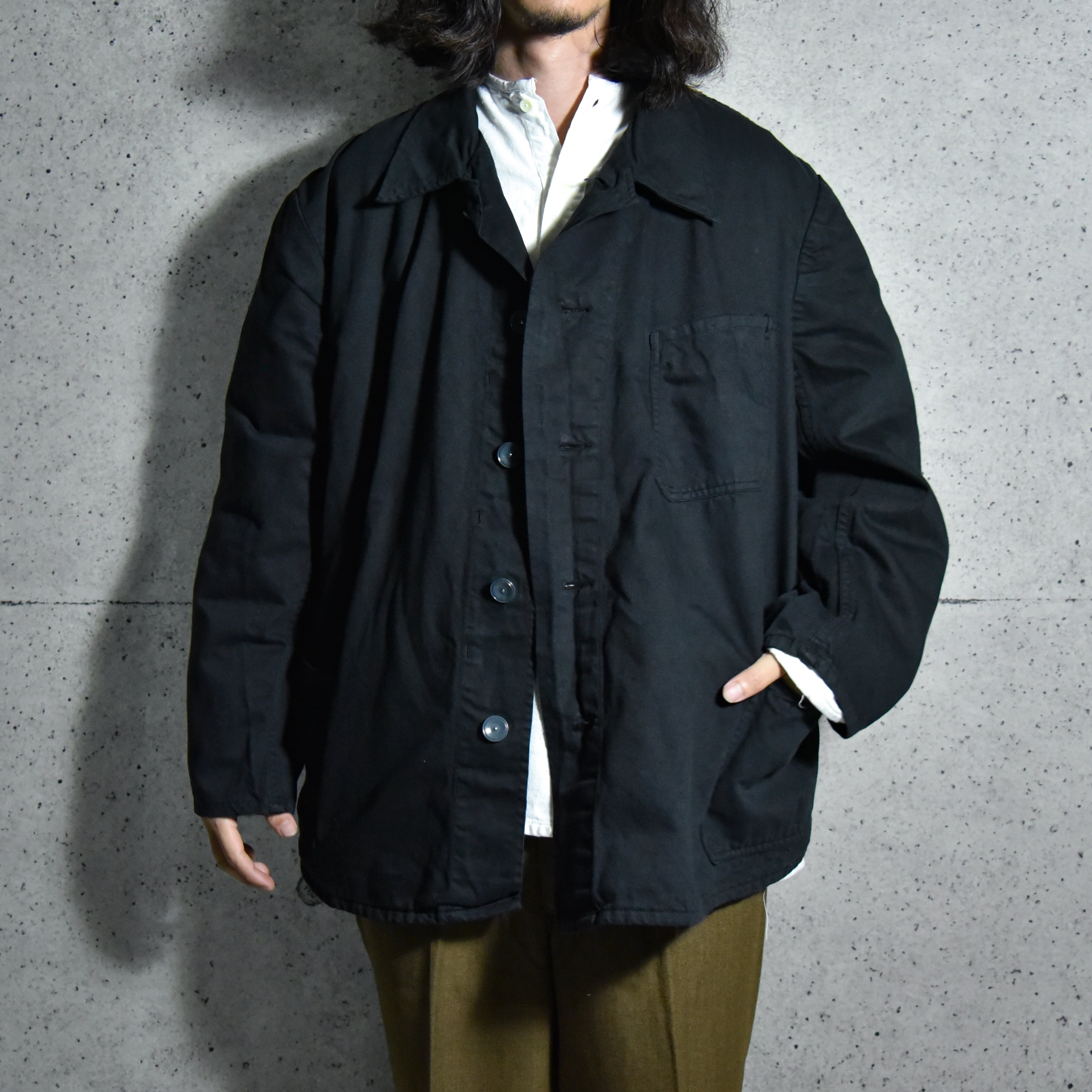 DEAD STOCK】German Army Work Jacket ドイツ軍 ワーク ジャケット 黒