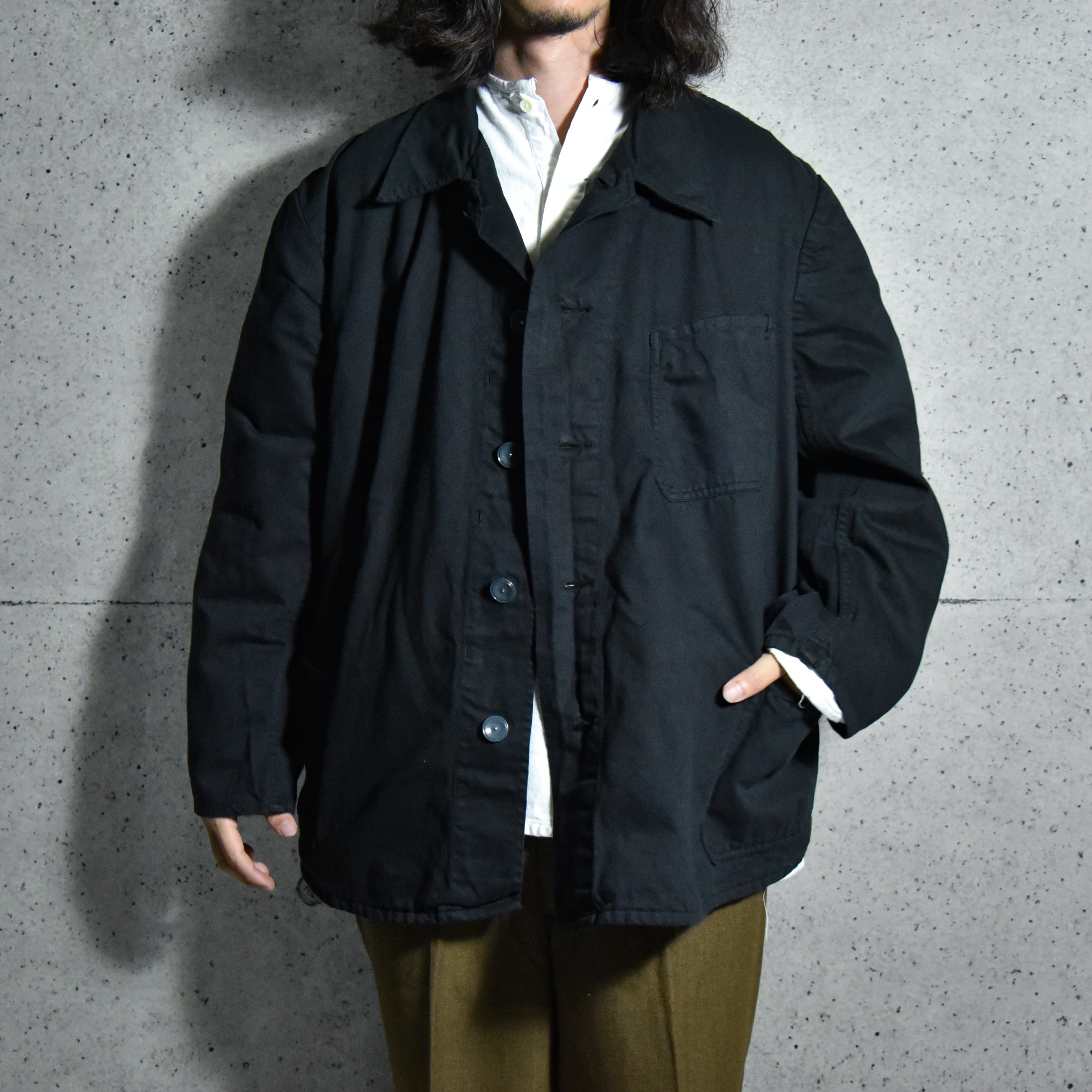DEAD STOCK】German Army Work Jacket ドイツ軍 ワーク ジャケット 黒 