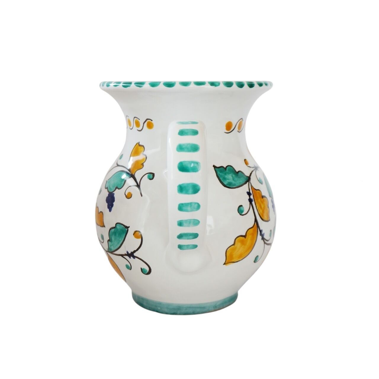 水差し ジャグ 16cm 1000ml BRC007 草花模様 マヨリカ焼き フラワー