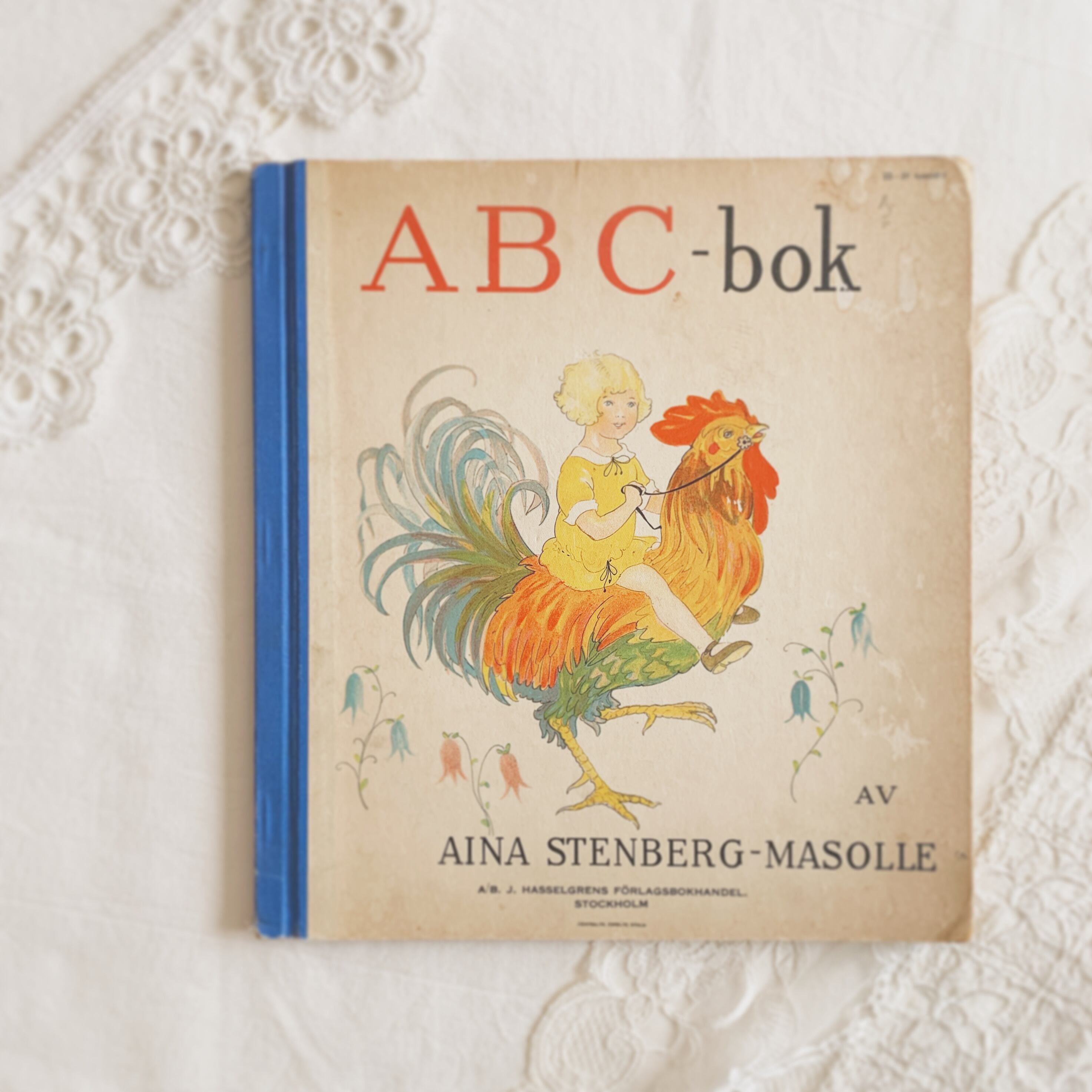 1920's-1940'北欧s スウェーデンのアルファベット絵本 ABC-bok