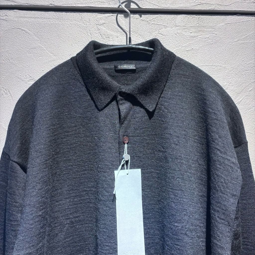 COMOLI コモリ 25AW COLLARED WOOL KNIT CARDIGAN ウール 衿つき