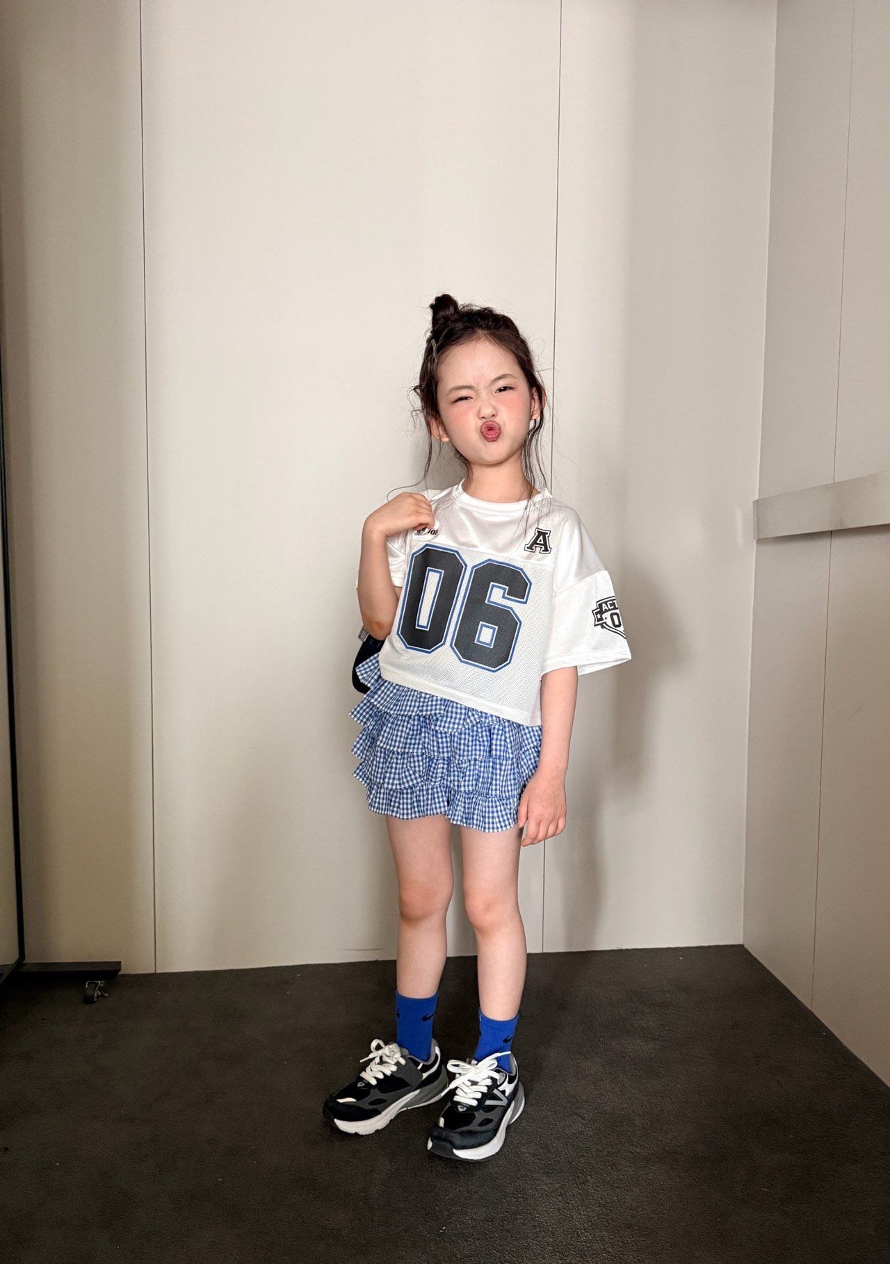 [COMMA] plaid skirt pants (140/150) / [콤마] 체크치마바지 (140/150)