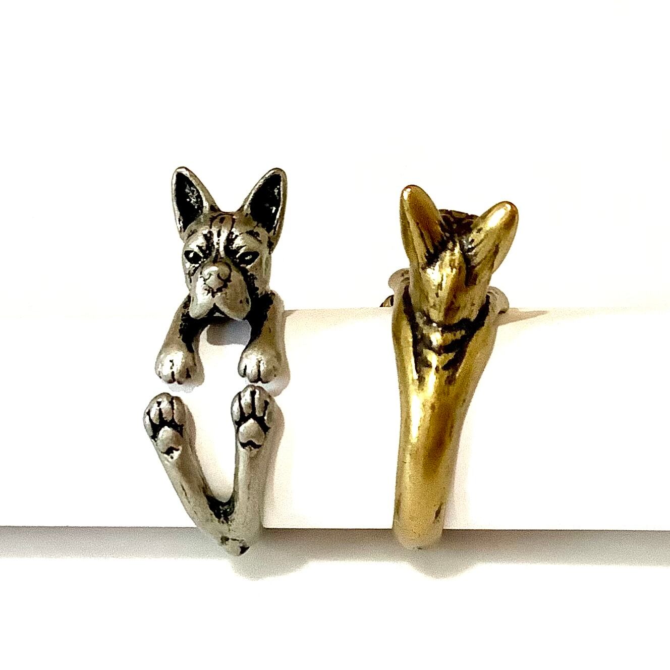 巻きつき犬リング／ボストンテリア | 動物の雑貨屋さん 9nyan