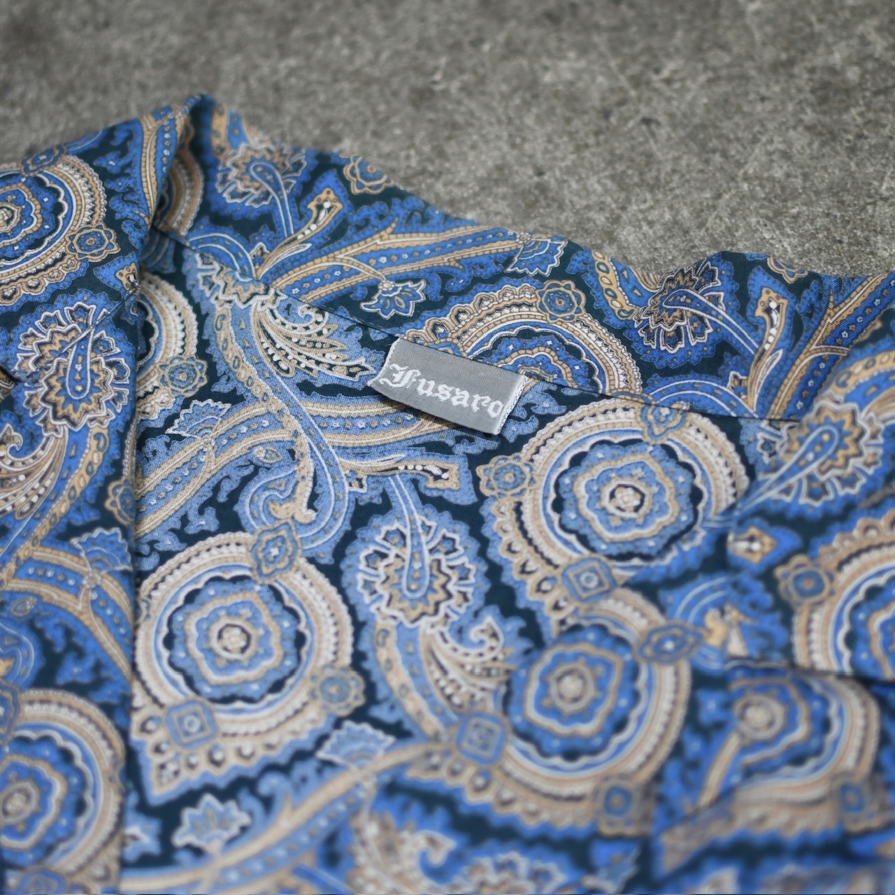 paisley pattern cotton pajama shirt