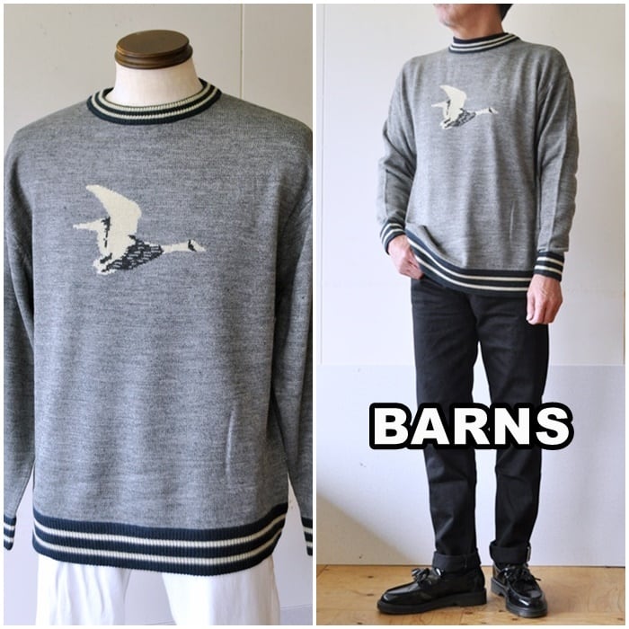 BARNS バーンズアウトフィッターズ　クルーニット　セーター　22412 メンズニット | bluelineshop powered by BASE