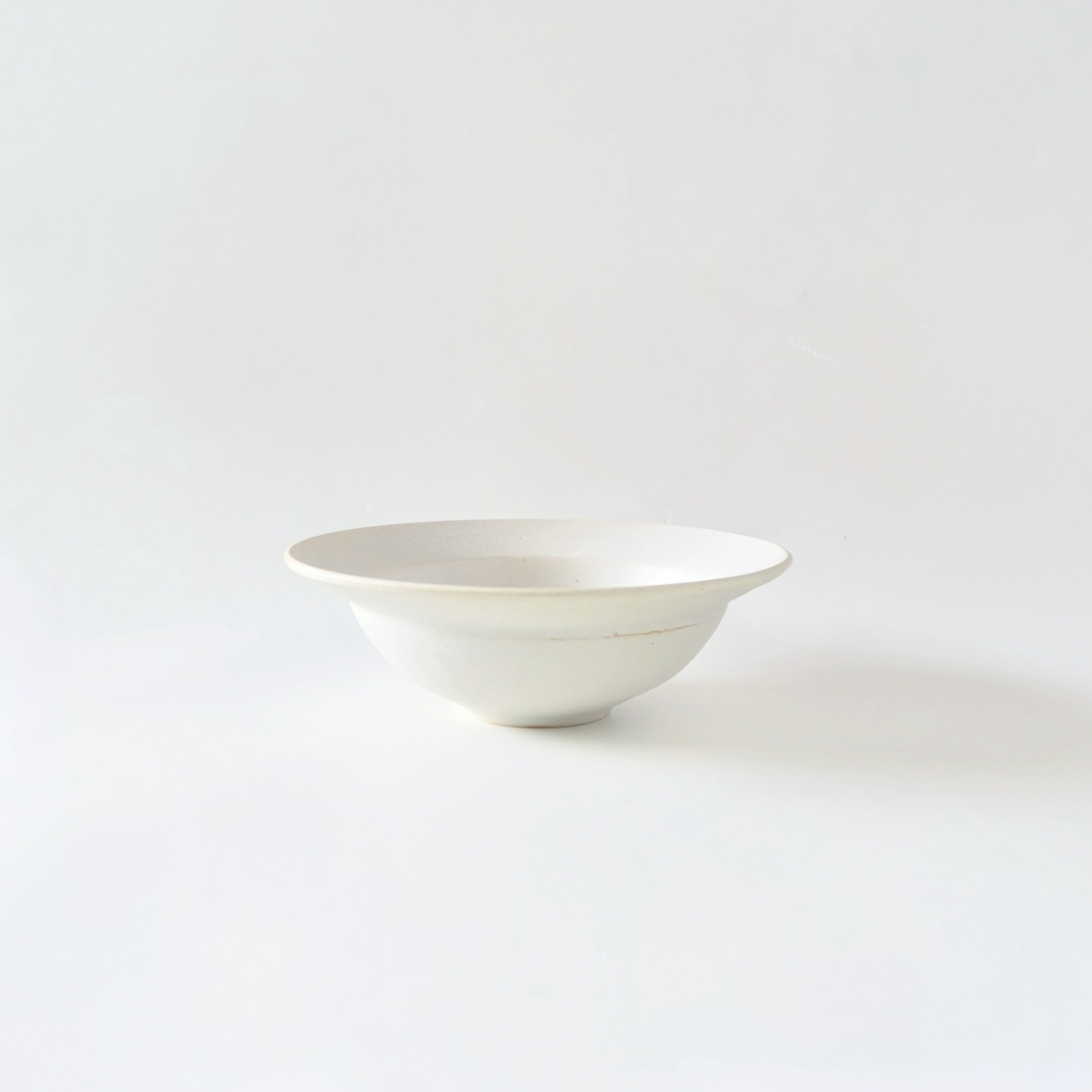 【個展 comfortware】小野俊 / ON-103 白珠釉 リムボウル L