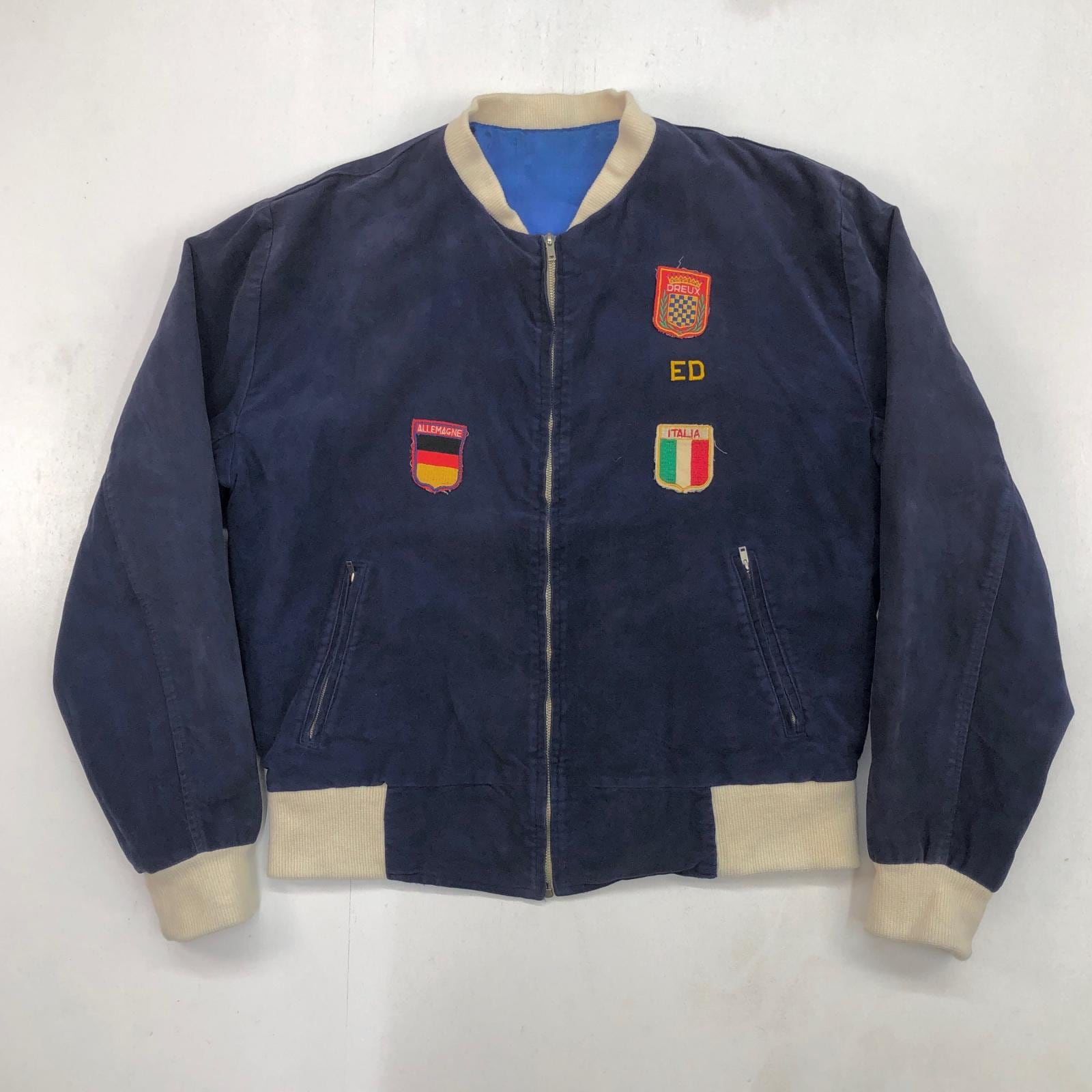 レア 60s USAF スーベニアジャケット Hokkaido ビックサイズ UNKNOWN 50- 60年代 FRANCE DREUX AIR BASE SOUVENIR JACKET