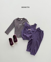韓国子供服 / BONITO / 26Autumn / ミニワッフルベストセットアップ / 秋服 *12M~JM *