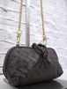 ◆BOTTEGA VENETA ボッテガヴェネタ イントレチャート クロスボディ レザー ショルダー ミニ バッグ ポーチ ポシェット 濃茶◆ 希少モデル