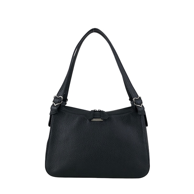 Yves Saint Laurent イヴ・サンローラン ショルダーバッグ ブラック ロゴ レザー セミショルダーバッグ vintage ヴィンテージ オールド 2mp2vx