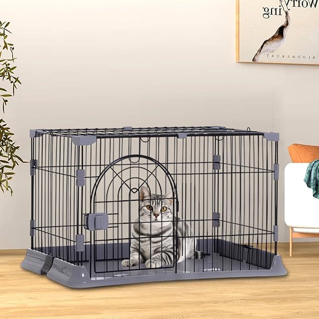 新品未開封》Topzoo 猫 ケージ トイレ付き 2段 トイレ一体型 防臭 飛散