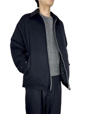 【COMME des GARCONS HOMME】ウールライトシャギー × キュプラツイルキルティングジャケット