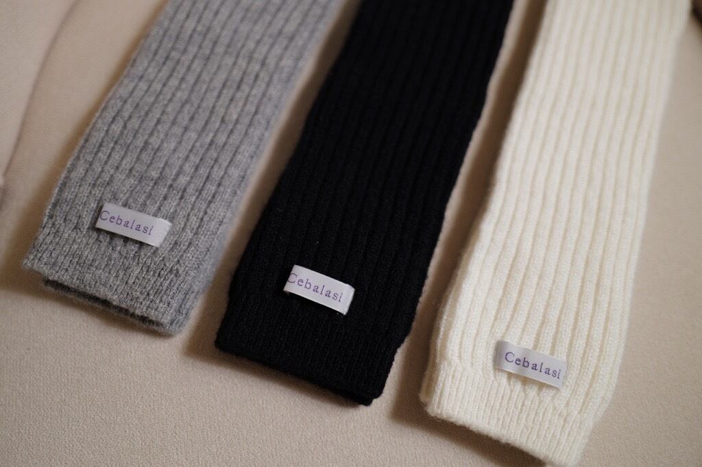 Cebalasiカシミヤレッグウォーマー（ブラック） | cebalasi
