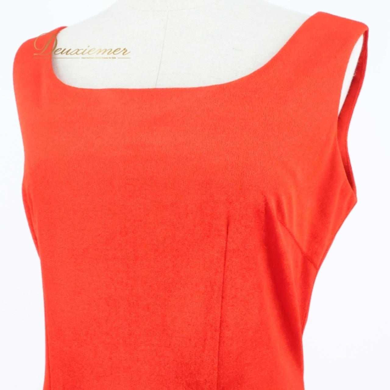 フラダンス 衣装 ワンピース ドレス PINTUCK レッド系 ベロア ノースリーブ 異素材 フリル プルメリア柄 ラウアエ柄 かわいい 華やか 鮮やか 明るい 赤 黄 白 ハワイアン アロハ ハワイアンプリント フラ ダンス レッスン 練習 イベント