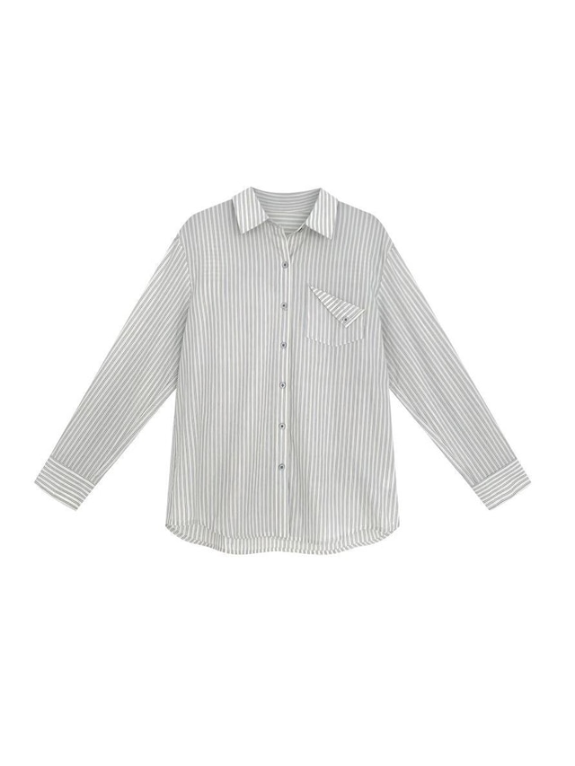 Cotton blue stripe shirt（コットンブルーストライプシャツ）c-496