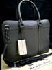 2017美品★BURBERRY RUNWAY バーバリー A4対応 ビジネス可 サフィアーノレザー 2way ブリーフケース ハンド バッグ灰★ A4対応の希少モデル