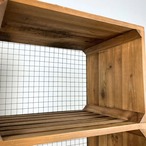 セキカグ Knot antiques ANETT II SHELF ノットアンティークス アネット シェルフ オープンシェルフ 2列 5段 ブラウン 杉古材【中古】【400サイズ】