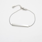 タイニープレート ボールチェーン ブレスレット シルバー サージカルステンレス SUS304