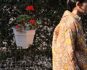vintage/madoromi curtain quilting jacket.
