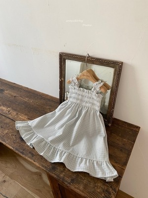 2311 check frill dress/ ANNESHIRLEY