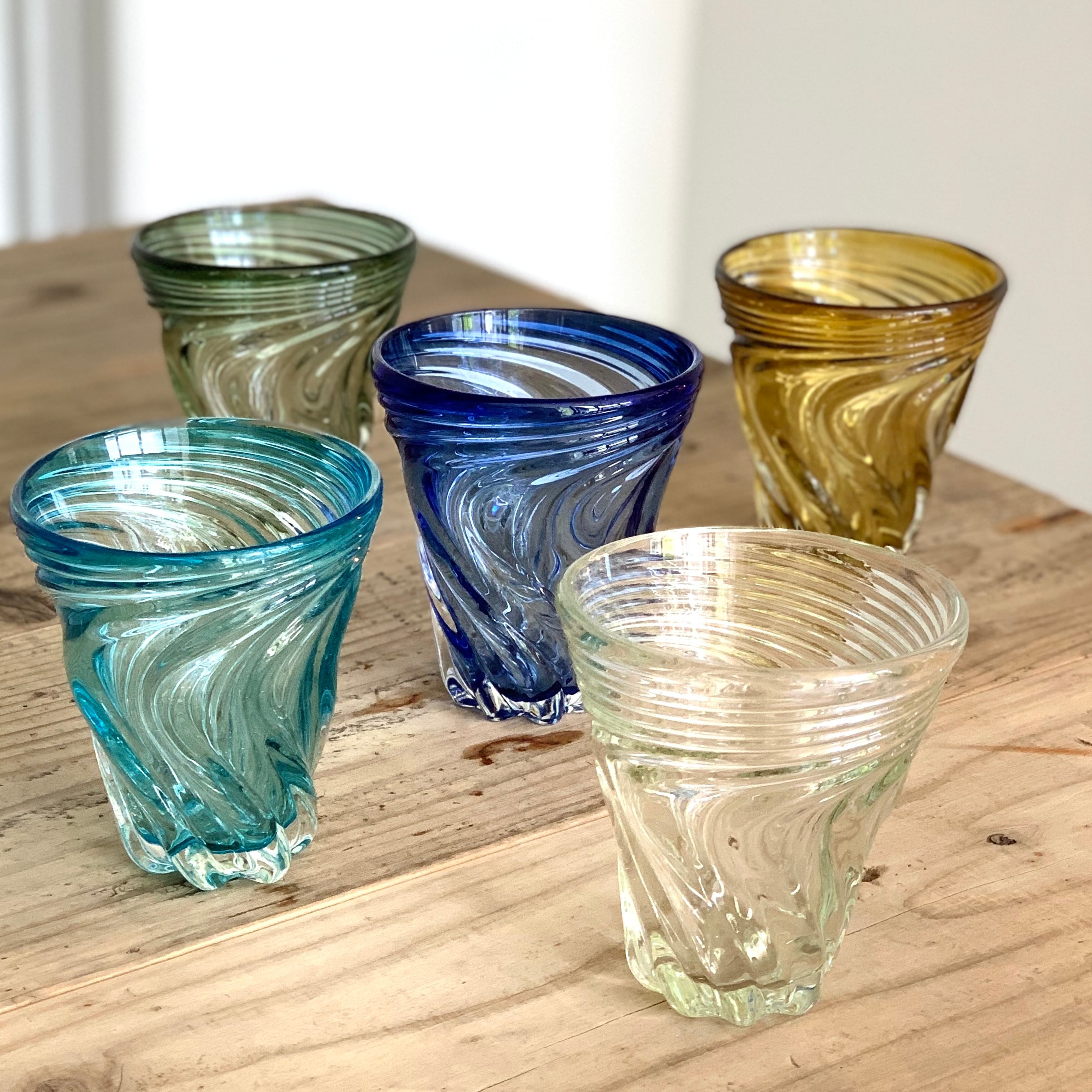 手作り硝子工房 Craft-Uティーポット&カップソーサー4客セット