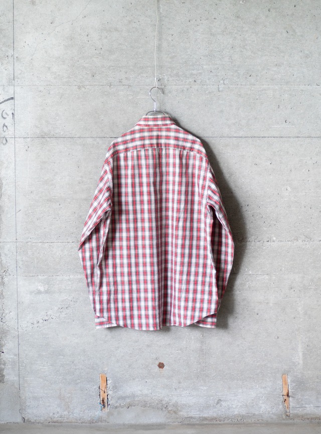 "CHRISTOPHER HAYES" 1980s Tartan plaid B.D. shirt