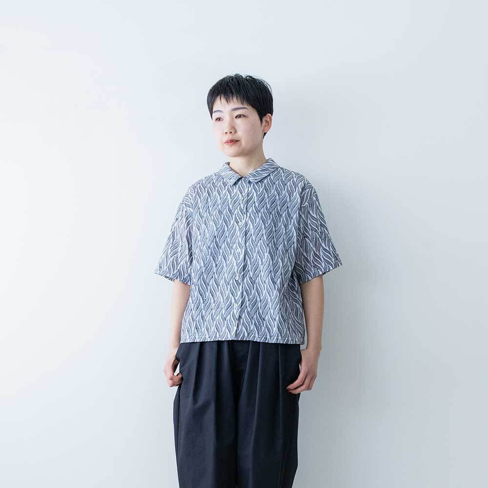 mizuiro ind カットジャガードハーフスリーブシャツ | LASQ store