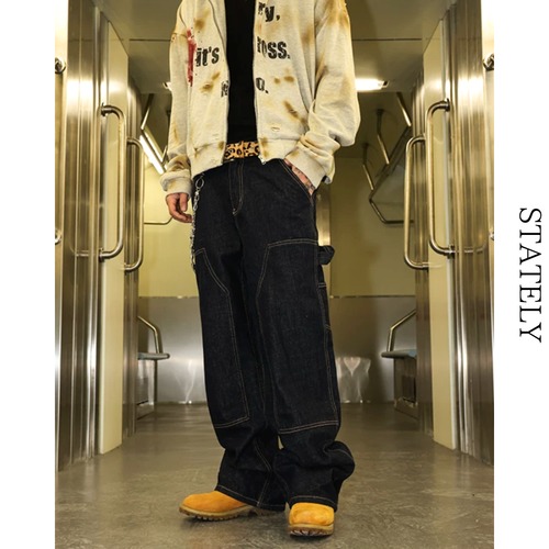 Utility Pocket ワイドカーゴデニム_B121 画像