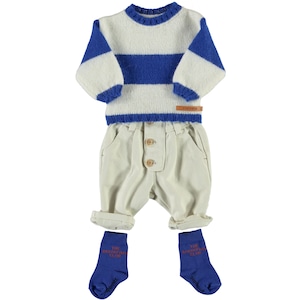 残り1点(12m)piupiuchick / Blue stripes knitted sweater / Baby
