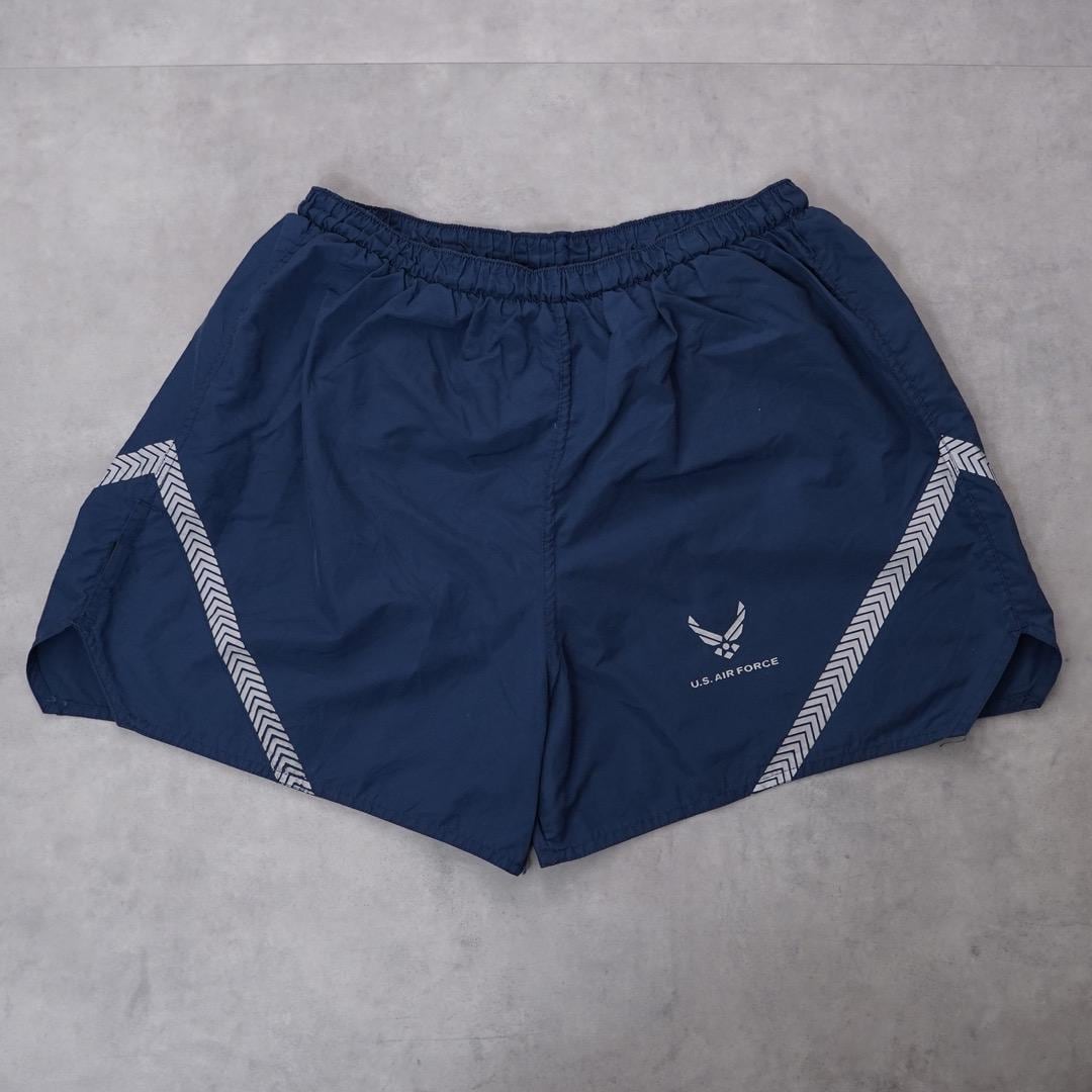 米軍 US エアフォース トレーニングパンツ ショーツ 紺 L 15106