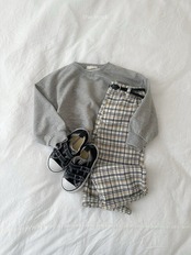 韓国子供服 / minirobe / 26Autumn / アデルチェックパンツ / 秋服 *S~XL*