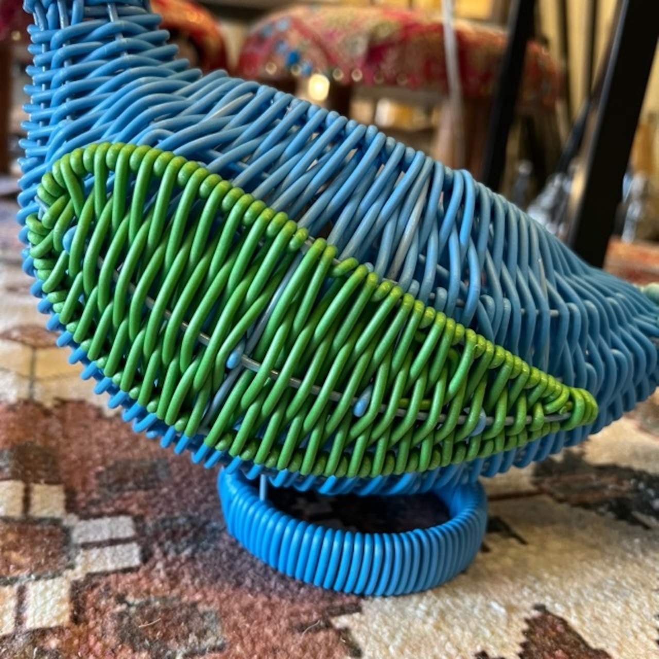 PEACOCK BASKET　ピーコックバスケット　バスケット　鳥　カゴ　小物入れ　アニマルモチーフ　