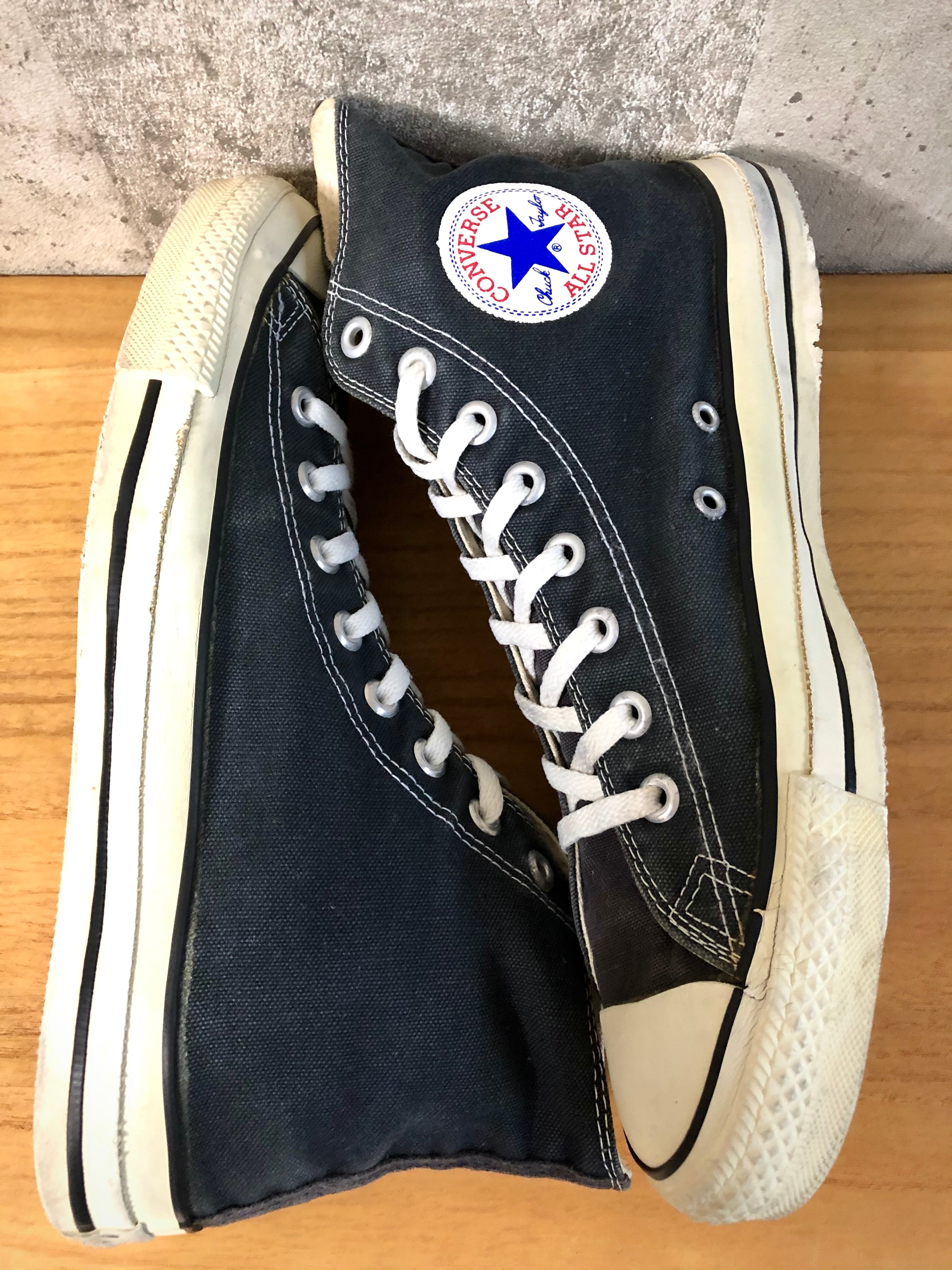 80s USA製 CONVERSE ALL STAR CANVAS HI BLACK コンバース 80s USA製 CONVERSE ALL STAR CANVAS HI BLACK コンバース