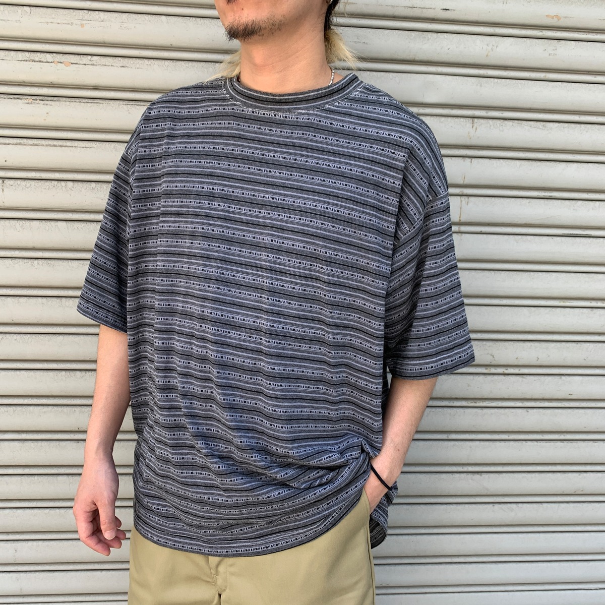 90s GRAMICCI USA製 ジャガードボーダーTシャツ XL | 古着屋 Uan