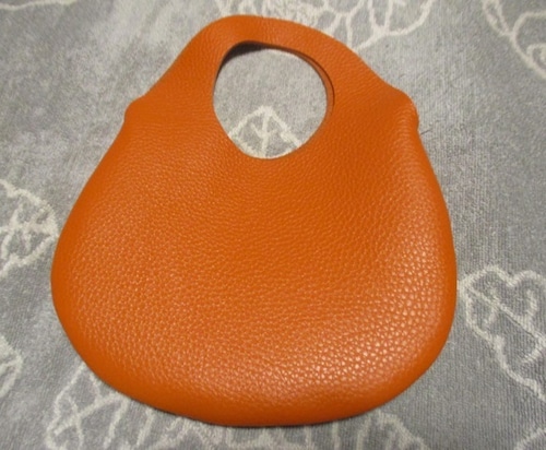 小さな革の袋・トリヨン有機デザインのバッグ・オレンジ