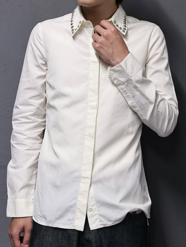 【gucci】stone design collar shirt