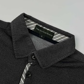 THE SCOTCH HOUSE スコッチハウス 鹿の子 半袖 ポロシャツ S/ダークグレー ブラック系 メンズ 三陽商会