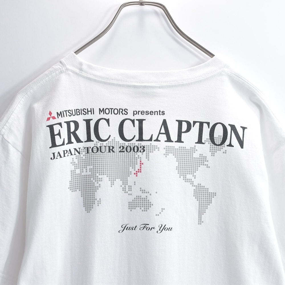 00s ERIC CLAPTON エリッククラプトン 2003ジャパンツアー オフィシャル Tシャツ バンドT 両面プリント ロック 音楽 白 ホワイト ヴィンテージ ビンテージ 古着 メンズMサイズ