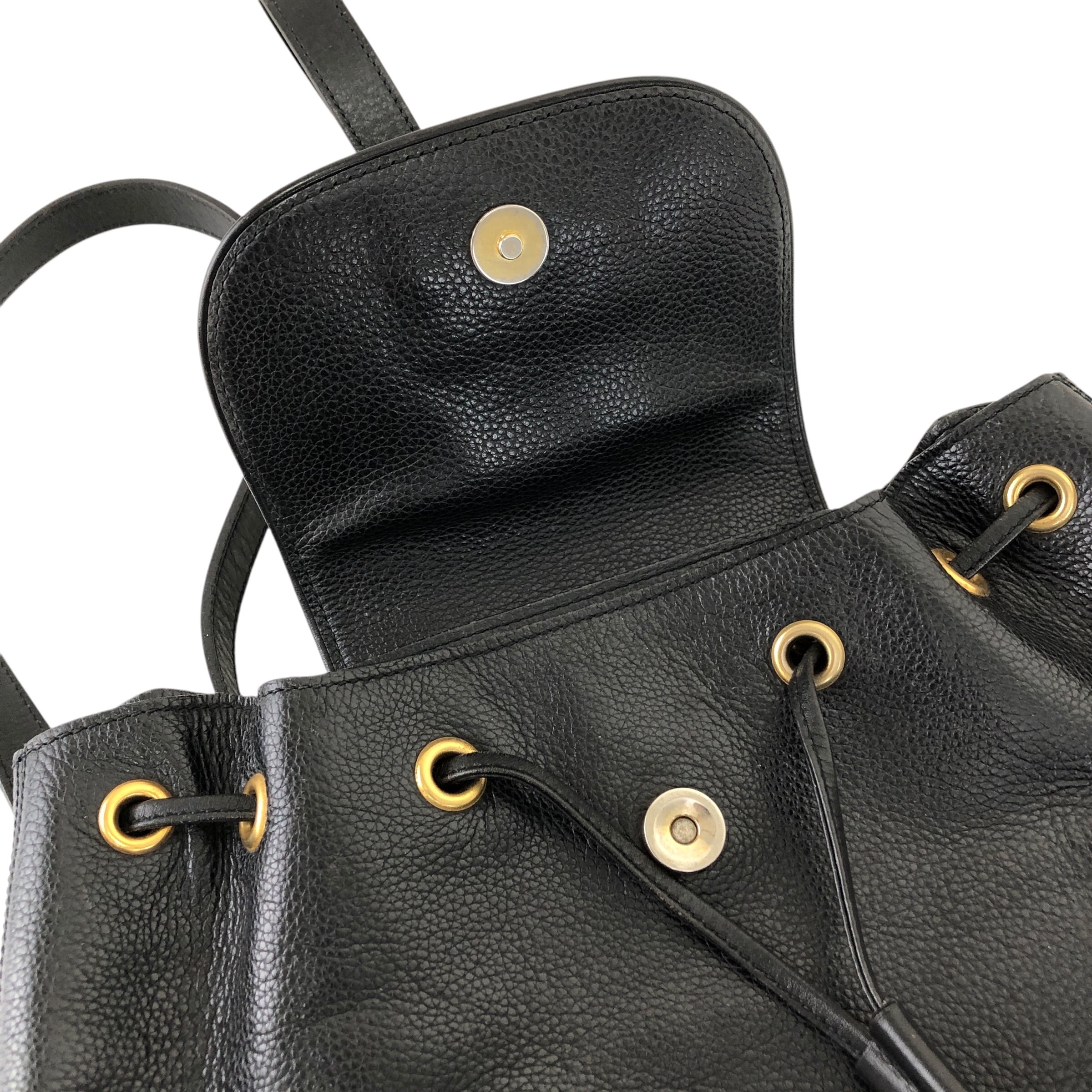 CELINE セリーヌ バックパック ブラック マンテル レザー