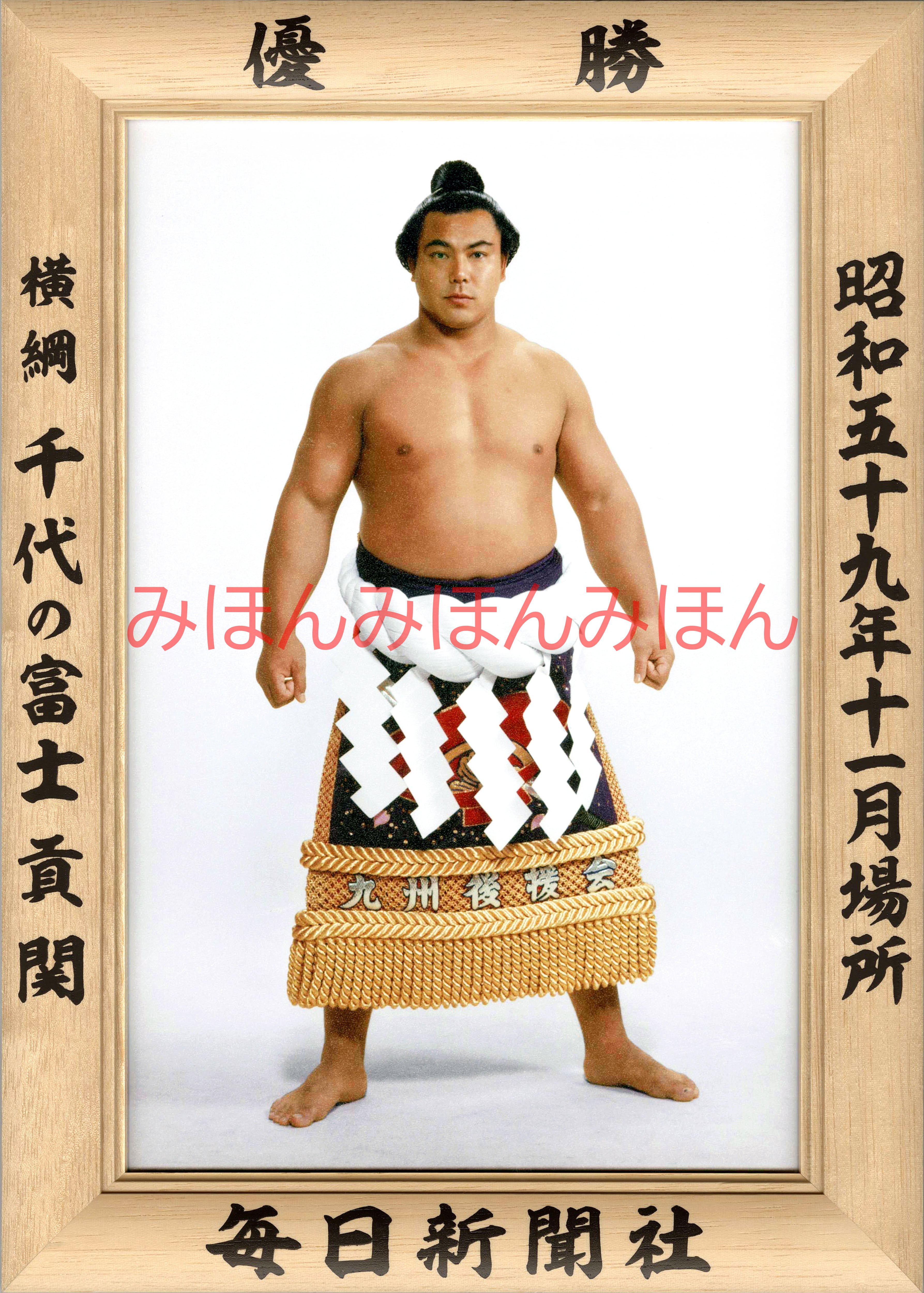 優勝額　昭和54年11月場所　横綱三重ノ海　大相撲